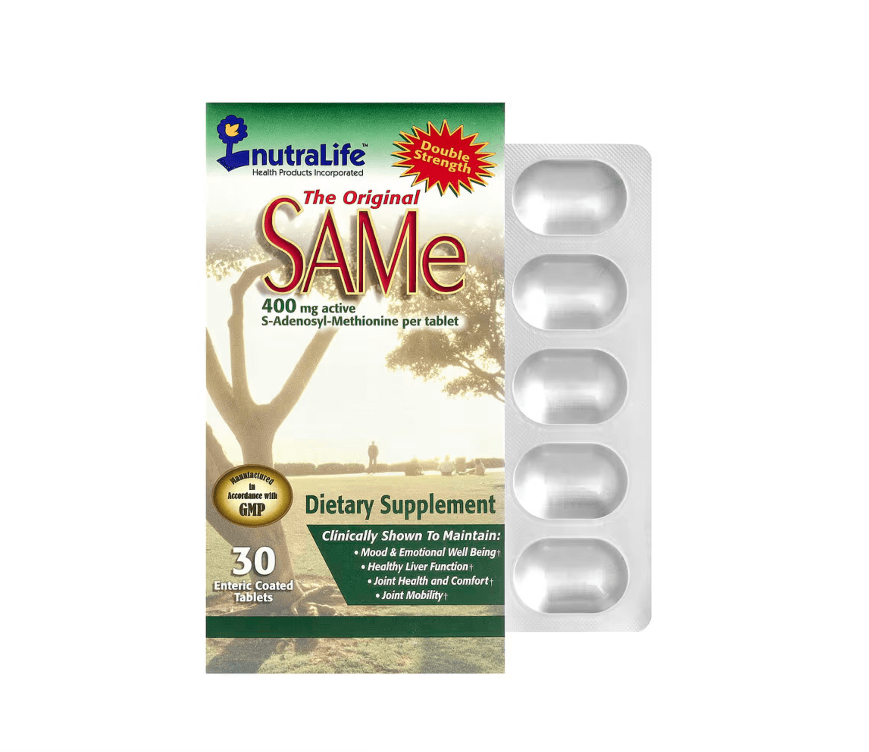 Alsame Tab SAMe, 400 mg, 30 Enteric Coated Tablets | Boboqa